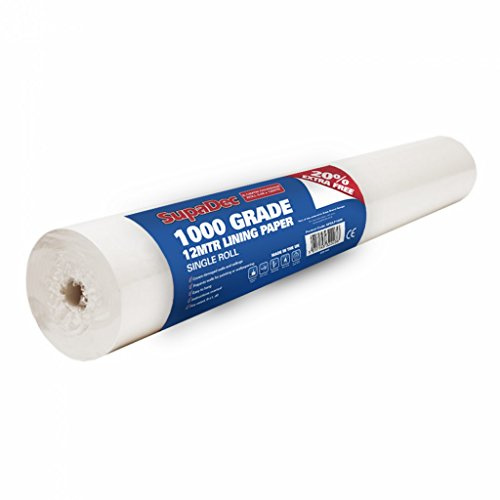 Supadec Wallpaper Lining Paper 1000 Grade Wallpapering Base Liner 12m x 0.53m