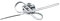 EGLO LED Deckenleuchte Selvina, 2 flammige Deckenlampe, Wohnzimmerlampe, Küchenlampe aus Aluminium und Kunststoff, Flurlampe Decke in Chrom, Weiß, L 70 cm