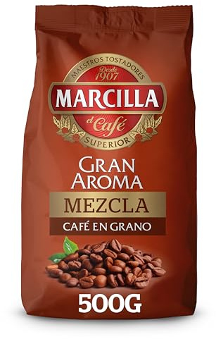 Marcilla Café Grano Gran Aroma | Mezcla | 500g | Intensidad 10, Café en Grano Mezcla