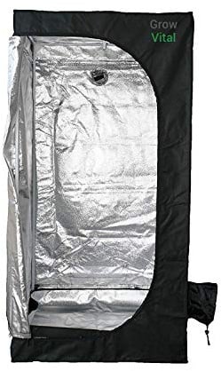 GrowVital Lisbon Growzelt 60 * 60 * 160 / Grow Tent Growtent Pflanzzelt Growschrank Anbau Anbauzelt Lichtdicht