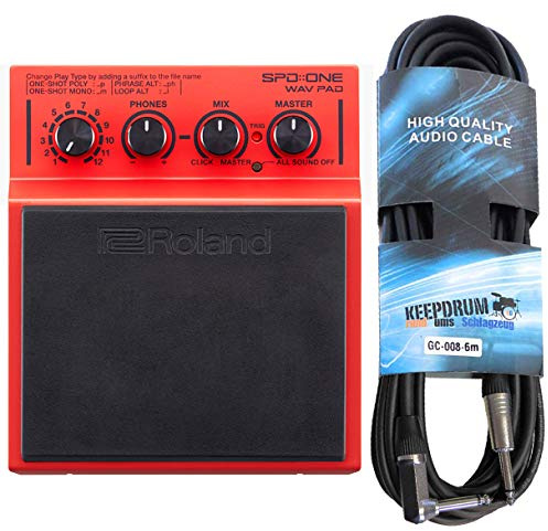 Roland SPD One Wave - Alfombrilla de percusión para Samples y cable de audio Keepdrum (6 m)
