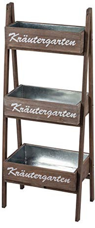 Gehlmann dekorative praktische Kräutertreppe Blumentreppe Hochbeet mit 3 Ebenen für Haus und Garten