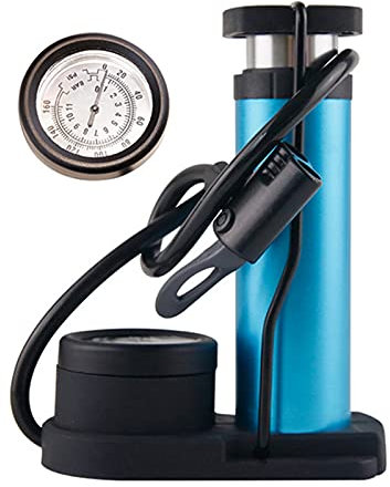 Amasie Luftpumpe Fuß Aufblasbarer Kompressor Mit Barometer Für Auto Motorrad Fahrrad Fahrrad Reifen Automotive Inflator(Color:C)