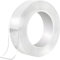 Retoo Nastro biadesivo trasparente Nano Tape extra forte 5 m, nastro adesivo rimovibile double face per moquette, casa, ufficio, foto, parete, lavabile e rimovibile