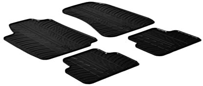 AROBA GL0341 Design Gummi Fußmatten kompatibel mit Alfa Romeo 159 BJ. 09.2005-12.2011 erhöhter Rand 4 TLG Farbe Schwarz Gummimatten Automatten passgenau