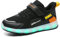 Nishiguang Kinder Jungen Mädchen LED Leuchten Schuhe USB Lade Blinken Turnschuhe Trainer BLACK-29