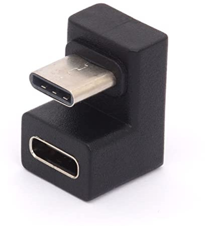 HTGuoji USB C U-Shape Adapter, 180 Degree USB 3.1 Type C Male to Female Converter Type C Data Transfer Connector 4K60Hz 10Gbps for Laptop & Tablet & Mobile Phone and all Type C Supported Device