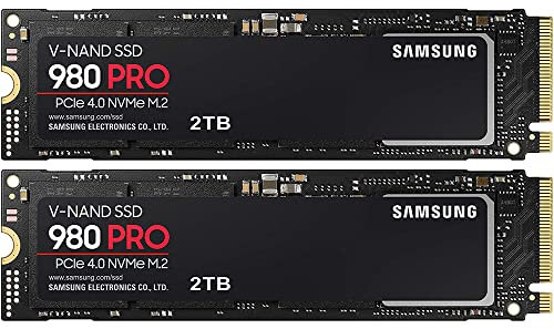 SAMSUNG MZ-V8P2T0B/AM 980 PRO PCIe 4.0 NVMe SSD 2TB - (2-Pack)
