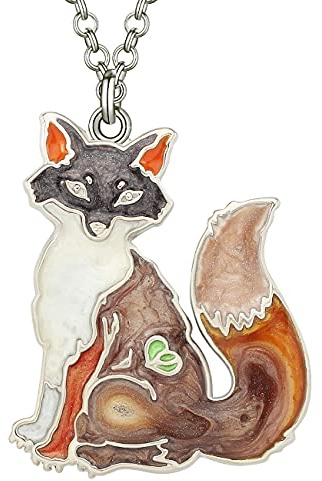 DALANE Emaille Legierung Fuchs Halskette Anhänger Wildtiere Schmuck Fuchs Kette Geschenke für Frauen Mädchen Party-Gefälligkeiten