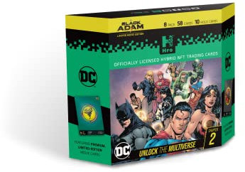 DC Comics Unlock The Multiverse | Hro Kapitel 2: 8er-Pack Premium Starter Box, Hybrid NFT Sammelkarten, 58 Sammelkarten Pack