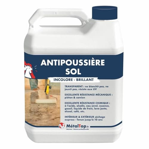 Metaltop - Anti Poussiere Sol - Incolore - RAL Incolore - Pot 20 L