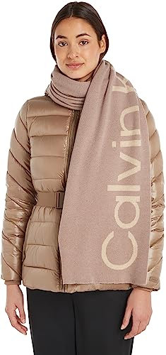 Calvin Klein Logo Reverso Tonal Scarf Doeskin