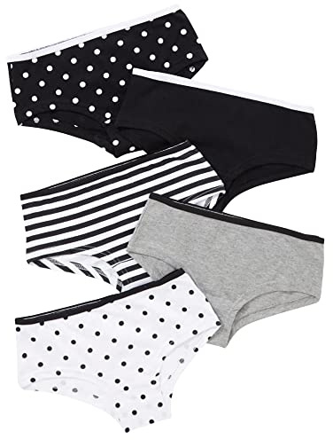 Just Essentials Girls Back to School 5 Pack Cotton Star Print Hipster Briefs UK Seller