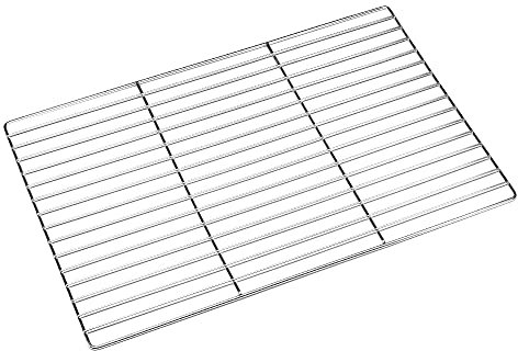 Forgast Grille | Grille de Four | Acier Inoxydable | Chromée | Dimensions 65x53 cm | Format GN 2/1 | Grille de Remplacement pour Barbecue | Facile à Nettoyer | Lavable au Lave-Vaisselle
