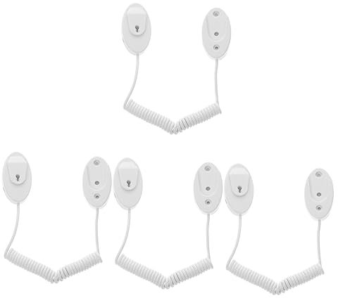 Milisten 4pcs Anti-lost Rope Remote Control Holder - Coiled Security Cable Retractable Tether for TV Remote