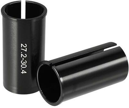 X AUTOHAUX 2 Pcs 27.2mm to 30.4mm Bicycle Seat Post Tube Adapter Black | Aluminium Alloy, Seatpost reducing sleeve adapter, Bike seat post adapter