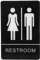 NUOBESTY Öffentliche Toilette Zeichen Geschlecht Neutral Badezimmer Zeichen Restaurant Zugänglich Beschilderung