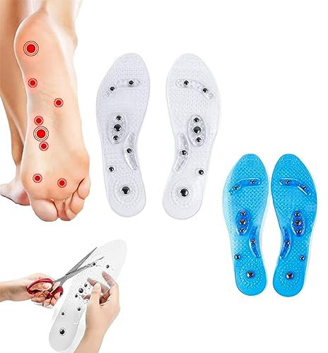 Akupressur-Magnet Schuheinlagen, Step Soothe Ferninfrarot-Akupressur-Einlegesohlen, Fußmassage-Magneteinlagen, Anti-Ermüdungs-Einlegesohlen (B+C,25CM)
