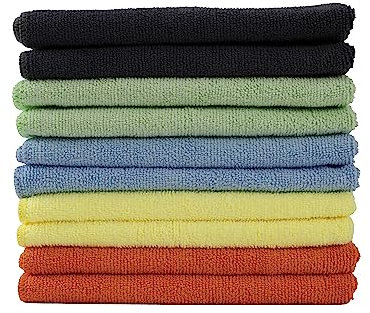 Devior 10er Set Mikrofasertücher 40x40 cm, Bunt – Mikrofasertuch für Staubwischen, Oberflächenreinigung, Fensterputzen, Lackpflege & Innenraumreinigung, 80% Polyester, 20% Polyamid