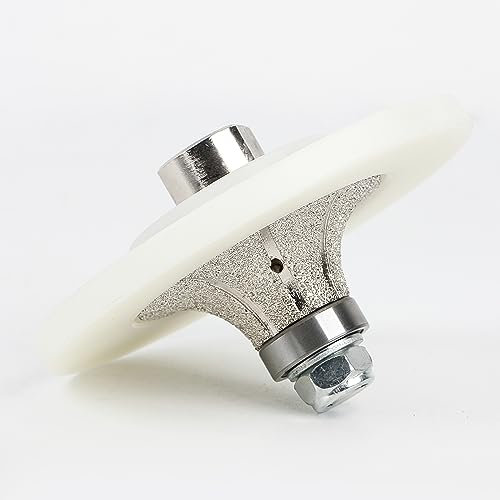 Diamond Hand Profiler/Router Bit White Nylon Cover Granite Worktop Full Bullnose (B20)