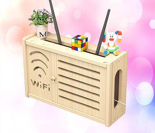 Router Aufbewahrungsbox Groß WLAN Router Regal Wand Tv Wandhalterung Kabel Verstecken Kleines SchräNkchen,C-36x24cm