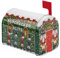 POWERHAUS24 Blechdose Weihnachts Mail-Box grün, perfekt für Briefe an Santa, Weihnachtsdeko oder Aufbewahrung, lebensmittelecht, 15,5 x 11,5 x 8,5 cm, Weihnachts-Edition mit 2 Rezepten