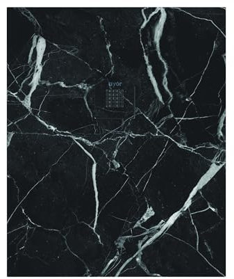 ONDEE - Piatto doccia NOLA3-70x90x3cm - Antiscivolo - Resina - Marmo nero