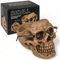 MIJOMA Totenkopf-Organizer | Organizer in Skull-Form für Brillen, Schmuck & Kleingeld | Polyresin | 16x20x17cm | Brillenhalter und Ablageschale (Knochenfarbe)