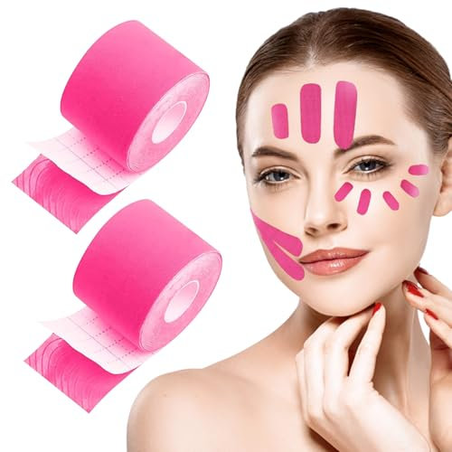 Face Lifting Tape, Anti Falten Pflaster, 2 Stück Lifting Tapes Gesicht, Myofasziales Gesichtstraffungsband, Multifunktional Face Tape, Wrinkle Patch für Straffung und Straffung der Haut