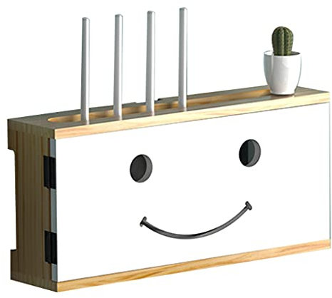 Netzwerk-Set-Top-Box, Multifunktions-Aufbewahrungsboxen für WLAN-Router, Okklusionsbox für TV-Steckdosen in der unteren Reihe, an der Wand montierte Router-Aufbewahrungsbox für Zuhause und das Büro,