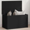 Homgoday Coffres et coffres pour extérieur, boîte de jardin, porte-outils de jardin, pouf d'extérieur, boîte de rangement noir 60 x 35 x 35 cm en aggloméré