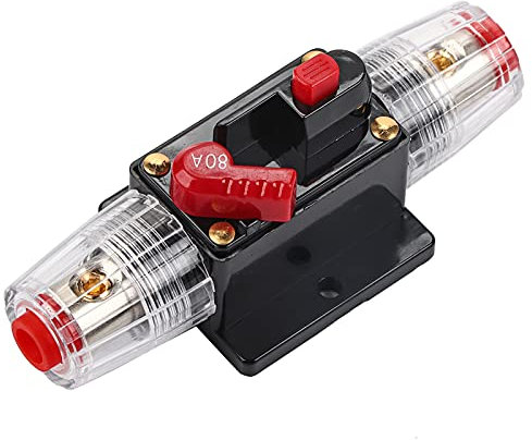 Porte-fusible de Réinitialisation, Disjoncteur, étanche 12-24V pour Bateau de Voiture (80A)