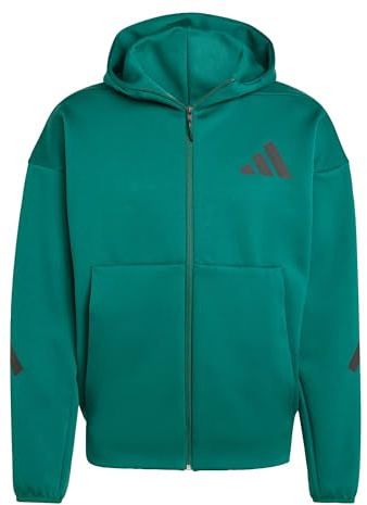 adidas Men's New Z.N.E. Zip-Hoodie Collegiate Green L Tall