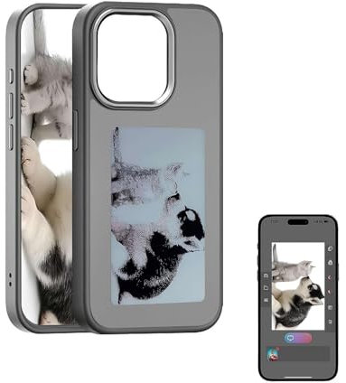 PLGEBR Hochwertige Schutzhülle für iPhone Eink Screen Smart NFC Soft Shell Cover I1N0 Rückseite, stoßfest, Grau