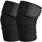 EVO Fitness Tutore Ginocchio Fasce per Ginocchia per Sollevamento Pesi 80 di Supporto per Il Ginocchio Donne Uomini per Squat Bendaggio Leg Press Stacchi da Terra Elastiche per Powerlifting (Nero)