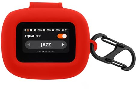 kwmobile Carcasa de Silicona Compatible con JBL Live Flex 3 / Live Buds 3 / Live Beam 3 - Funda para Cascos inalámbricos - Rojo