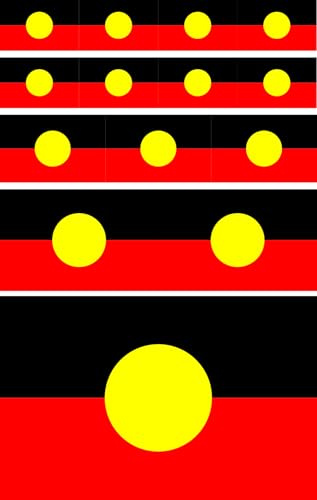 Daged Aborigines Australien Aufkleber Karte 14 Stück - PKW Auto Motorrad Biker Flagge Fahne Vinyl 14 F