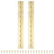 PATIKIL 10x1.2 Inch Piano Hinge,2 Pcs 304 Stainless Steel Continuous Hinge with Holes for Piano Gate Door Wooden Storage Box Cabinet Boat,Gold
