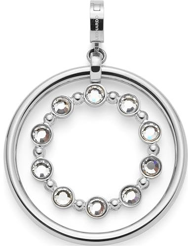 JEWELS BY LEONARDO Anhänger Clip & Mix Bobby • Ketten-Anhänger aus silberfarbenem Edelstahl • beweglicher Innenring • Schmuck Geschenk für Frauen • 024945