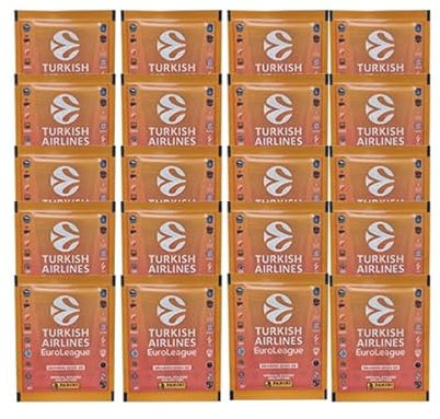 Panini Turkish Airlines EuroLeague Basketball Sticker 2024-25 / 20x Stickertüten