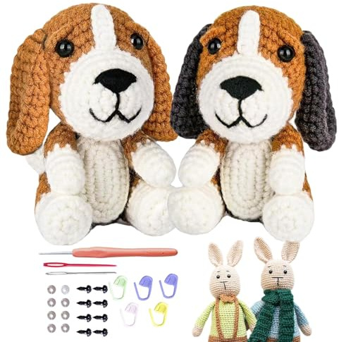 Generisch Häkellernpakete, Häkelpaket für Anfänger - -Tier-Strickset | -Strickset, Kinder-Häkeltier-Set für Kinder