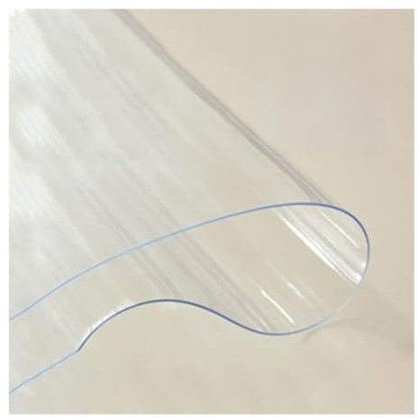 ZLYWE Transparent Table Cover, Three Thicknesses Customizable Waterproof prevent skidding and Easy to Clean Protective Table Mat for Kitchen Living Room (Clear-3.0mm,100x100cm)