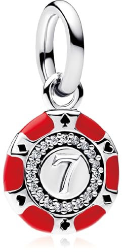 MSPOVOF Glückszahl 7 Charms, S925 Sterling Silber Bead, für Armbänder und Halsketten, für Frauen Schmuck Geschenk