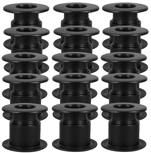 Schwarz Tischfußball Buchsen 16 Stück ABS für 12,7mm Stangen | 12mm Bohrung, Passende Lager für Tischfußballtische, Leicht zu Montieren, Robustes Zubehör