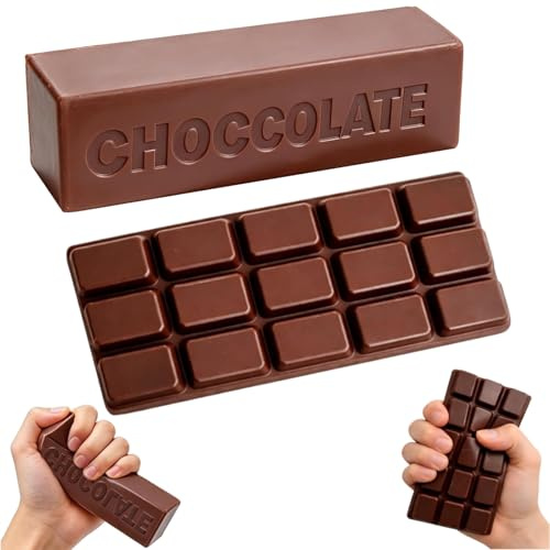 2 Pcs Large Chocolate Squishy Cheap Squishies Toy, Slow Rising Squishies | Chocolate Shaped Slow Rebound Squeeze Gadget For Stress Relief Soft Food Model Ideal Gift For Teens Adults Daily Anxiety Rele