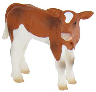 Bullyland 62630 - Spielfigur Kalb Mona, ca. 6,7 cm große Tierfigur, detailgetreu, PVC-frei, ideal als kleines Geschenk für Kinder ab 3 Jahren
