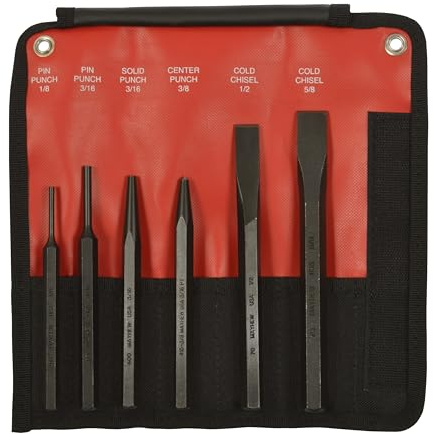 Mayhew Pro 61005 Punch and Chisel Kit, 6-Piece