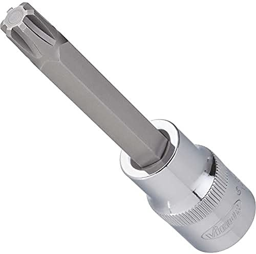 VIGOR Schraubendrehereinsatz, V2213, 1/2″, Innen Keilprofil Ribe-CV, SW M7 | Antrieb 1/2 Zoll (12,5 mm) Vierkant hohl, Abtrieb Innen Keilprofil Ribe-CV, Länge l2 100 mm, 100 g, Antrieb: 1/2″