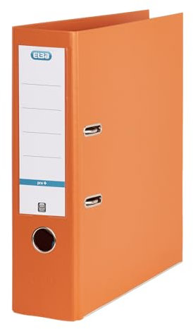 Elba Premium Akten-Ordner A4, smart Pro plus, 8 cm breit, Kunststoff Ordner, orange, 1 Stück