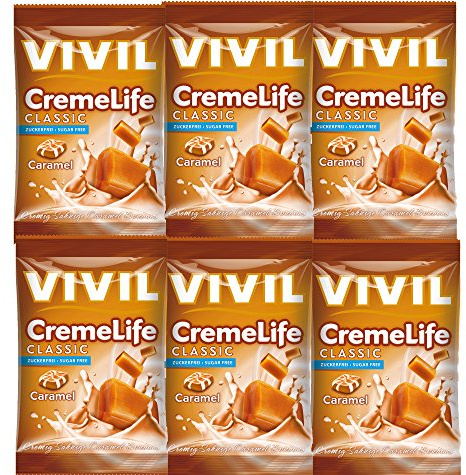 Vivil Creme Life Sugar Free Caramel Bonbons 6 x 60g